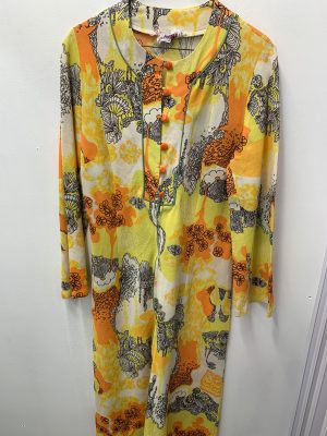 Yellow/Orange Button up Dress