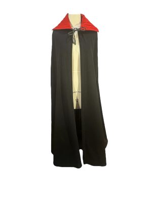 Black Cape with Red Collar -Rental