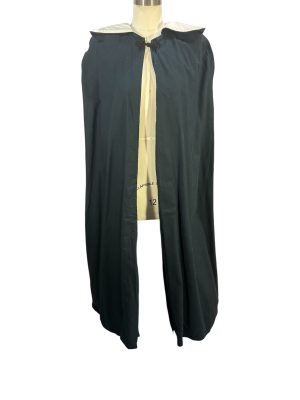 Black & White Twill Cape with Collar -Rental