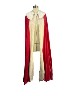Red Cape with  White Fur Collar -Rental