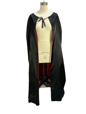 Black & Red Satin Cape -Rental