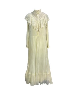Cream Cotton Tea Dress -Rental