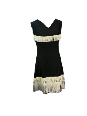 Black & White Fringed Flapper -Rental