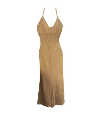 Beige Beaded Gown