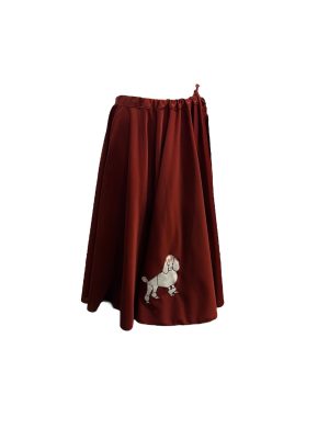 Maroon Poodle Skirt -Rental