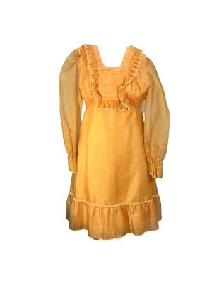 Orange Frilly Polka Dot Dress -Rental