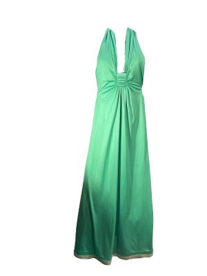 Dark Seafoam Front Gather Gown