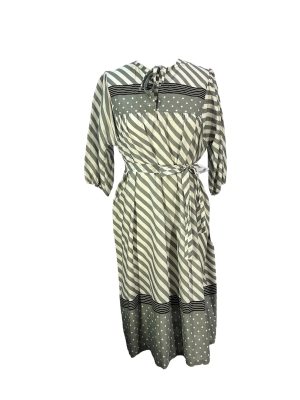Grey Stripe Dress -Rental