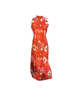 Pink, Red & White Floral Dress -Rental