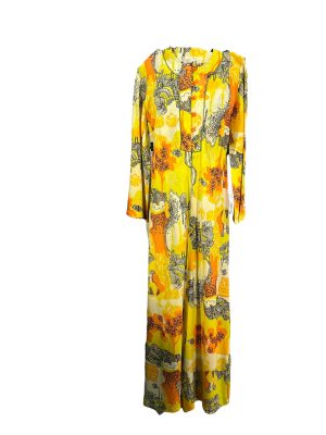 Yellow/Orange Button up Dress -Rental