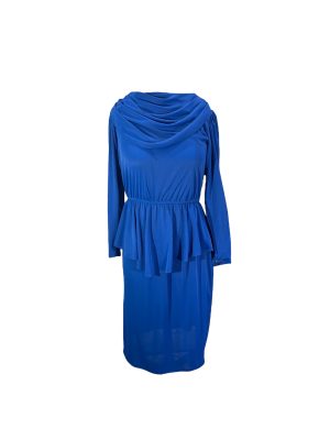 Royal Blue Peplum Dress -Rental