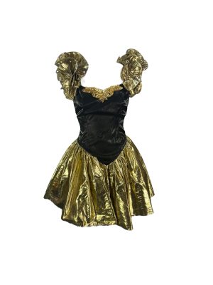 Gold & Black Lame Dress -Rental