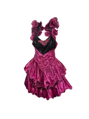 Pink & Black Lame Dress -Rental