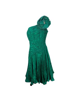 Green Satin Cocktail Dress -Rental
