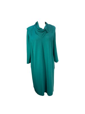 Teal Pleated Shoulder Dress -Rental