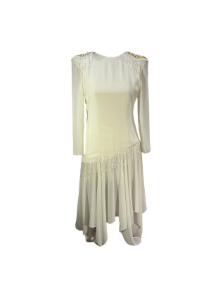 White Dynasty Dress with Beads
