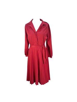 Magenta Belted Dress -Rental