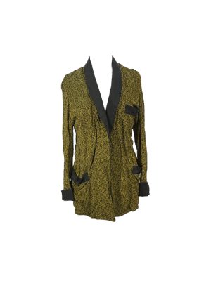 Gold, Green and Black Hef Robe -Rental