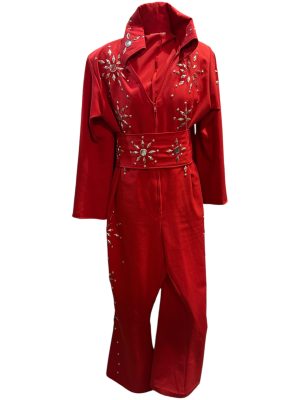 Red and Silver Elvis Jumpsuit -Rental