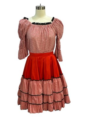 Red Gingham Square Dancer