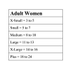 charades womens size chart