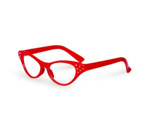 Red Rhinestone Cat-eye Frames