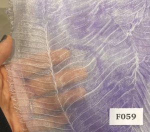 F059 White and Purple Crinkle