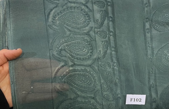 F102 Dark Teal Paisley