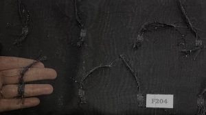 F204 Black Tassel Chiffon