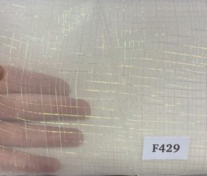 F429 Gold Holo Grid Organza