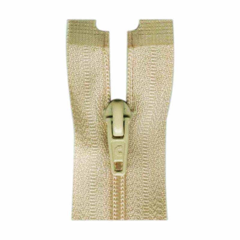 General Purpose One Way Separating Zipper 23cm (9″) - Natural