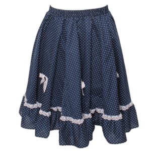 Navy Polka-Dot Skirt -Rental