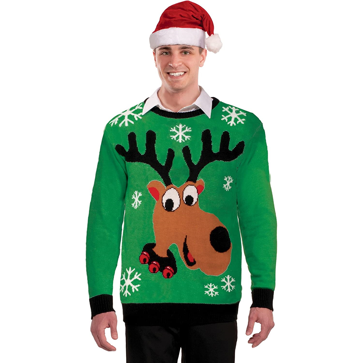 Reindeer Sweater Theatre Garage