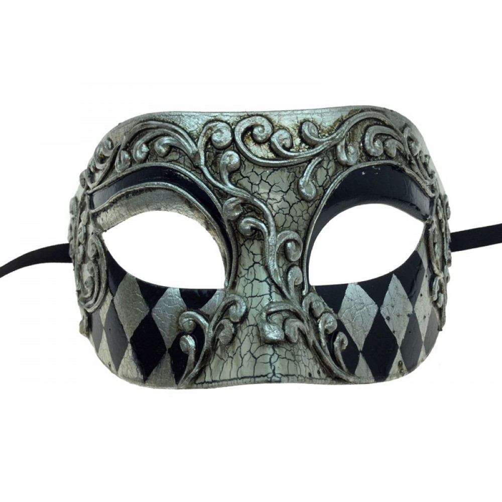 Silver Harlequin Mask