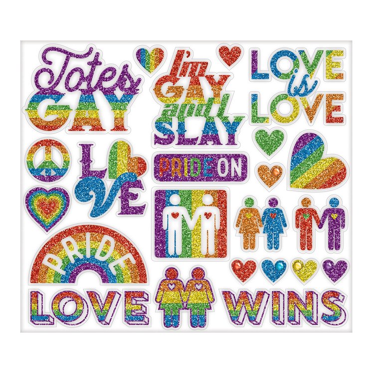 Glitter Pride Body Stickers