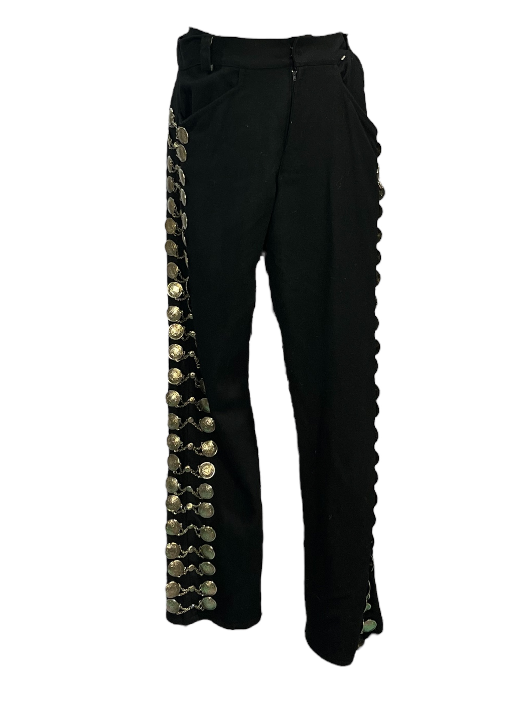 Silver Medallion Mariachi Pants -Rental