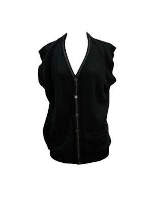 Black Button up Sweater Vest -Rental