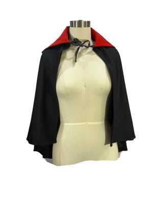 Black Capelet with Red Collar -Rental