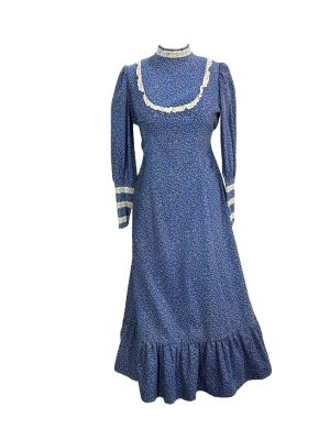 Blue Floral Pioneer Dress -Rental