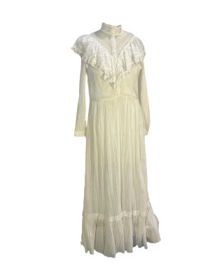 White Cotton Tea Dress -Rental