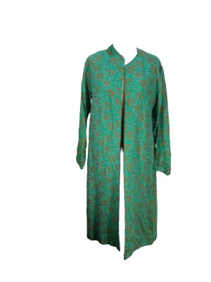 Green and Brown Floral Coat -Rental