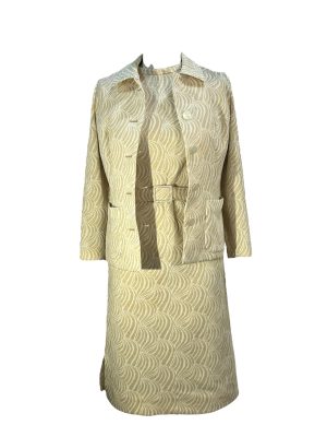 Gold/White Dress with Jacket & Belt -Rental