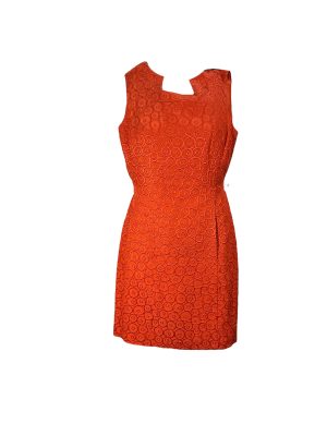 Orange Circle Pattern Dress -Rental