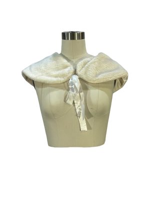 Faux Fur White Stole -Rental