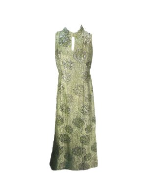 Green & Silver Sleeveless Gown -Rental