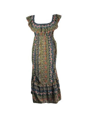 Long Multi-Pattern Dress -Rental