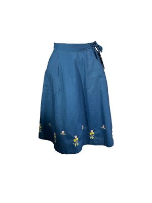 Blue Wrap Skirt