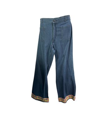 Front Pocket Wide Leg Jeans -Rental