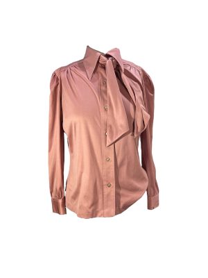 Pink Blouse with Neck Tie -Rental