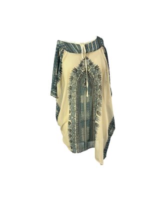 White and Blue Kaftan -Rental